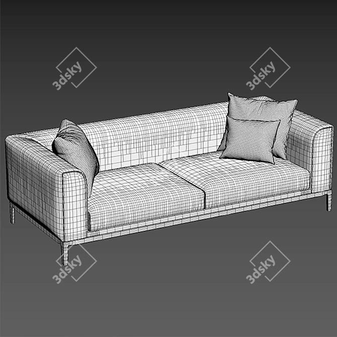 Natuzzi Trevi Sofa: Luxurious Comfort in Every Detail 3D model image 3