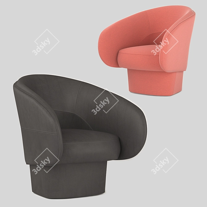 Cozy and Stylish: The Armchair ROC 3D model image 1