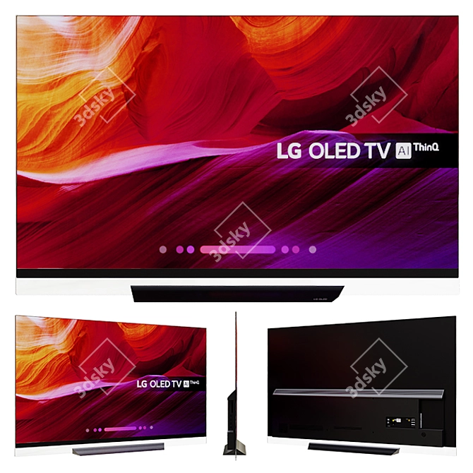 LG OLED 4K Ultra HD HDR TV 3D model image 1