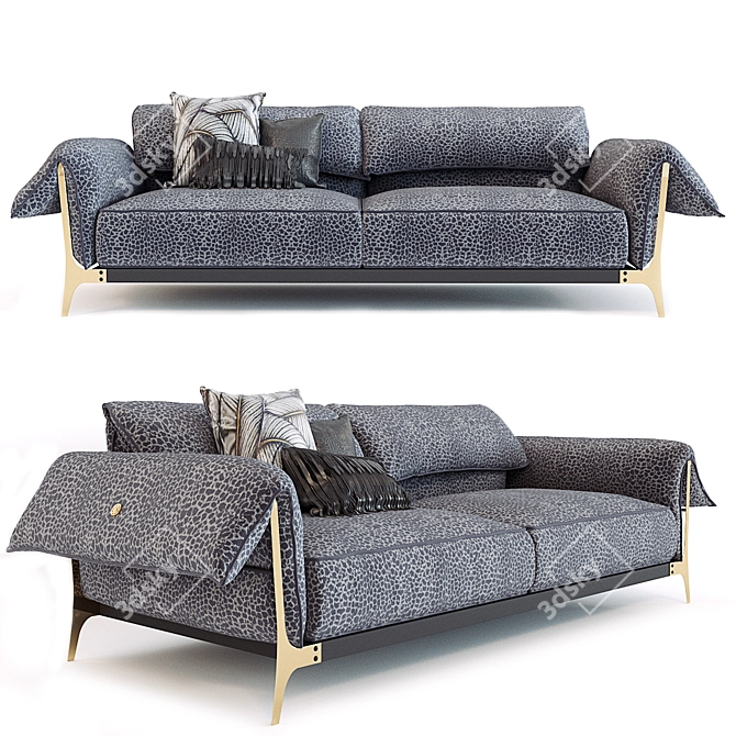 Luxurious Roberto Cavalli Montego Sofa 3D model image 1