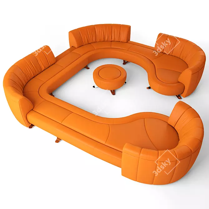 Modern Modular Sofa Set 3D model image 2