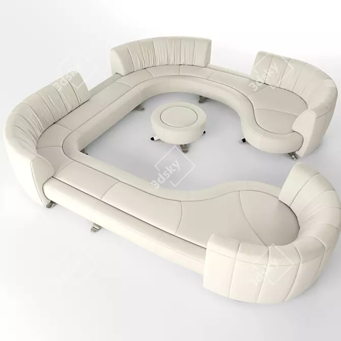 Modern Modular Sofa Set 3D model image 3