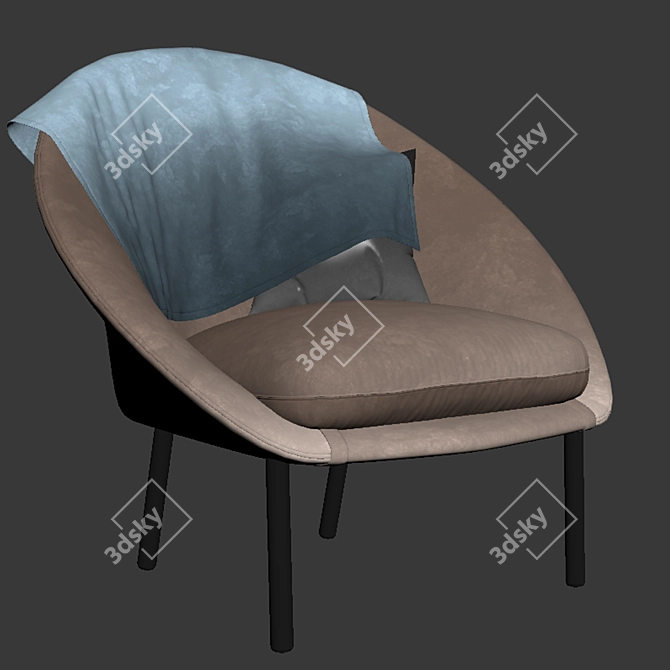 Modern Lounge Armchair in 3dsmax 3D model image 2