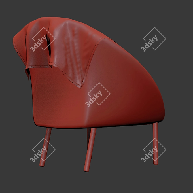 Modern Lounge Armchair in 3dsmax 3D model image 3