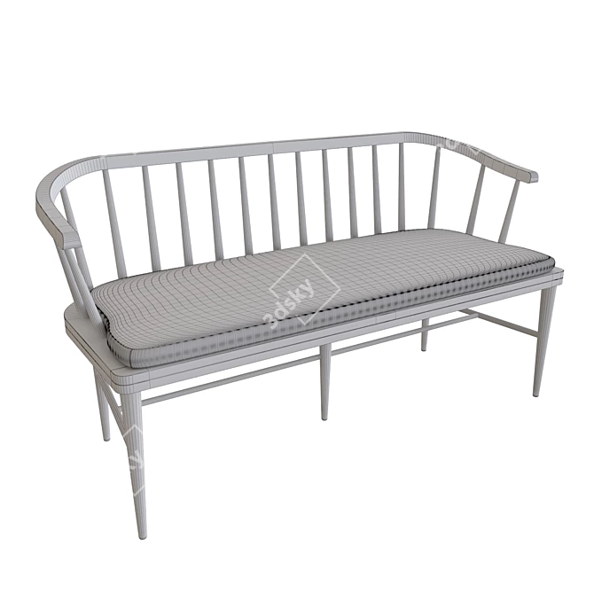 Rustic Portside Chaise Lounger 3D model image 3