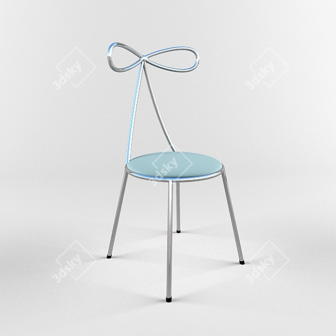 Playful Kids Chair Bow 3D model image 1