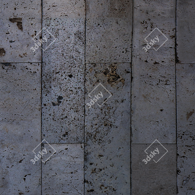 Seamless Travertine Tile - High Resolution and Detail 3D model image 3