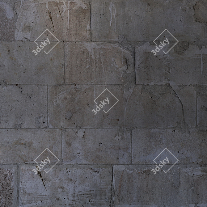 Seamless Stone Block Texture 3D model image 3