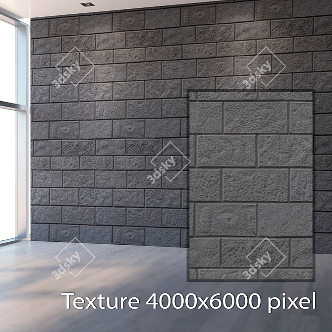 Seamless Blocks Texture Kit 3D model image 2