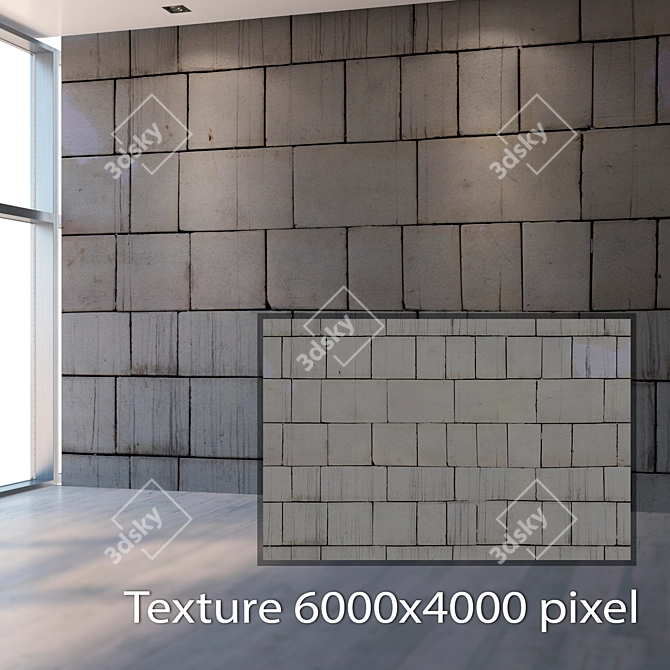 Title: Seamless Textured Wall - 800 Blocks 3D model image 2