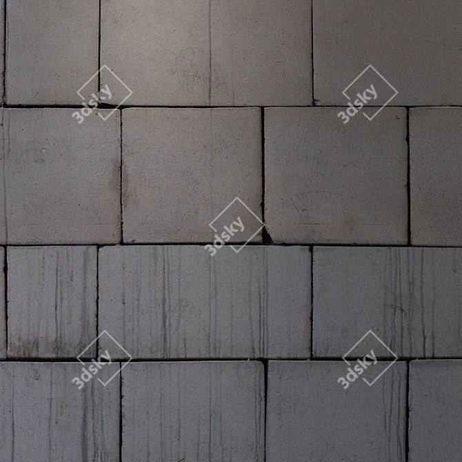 Title: Seamless Textured Wall - 800 Blocks 3D model image 3