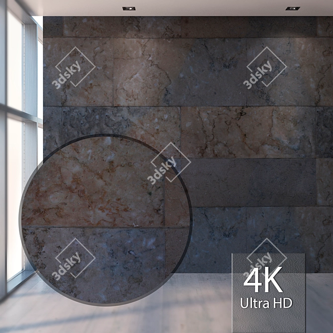 Seamless Marble Texture with High Resolution 3D model image 1