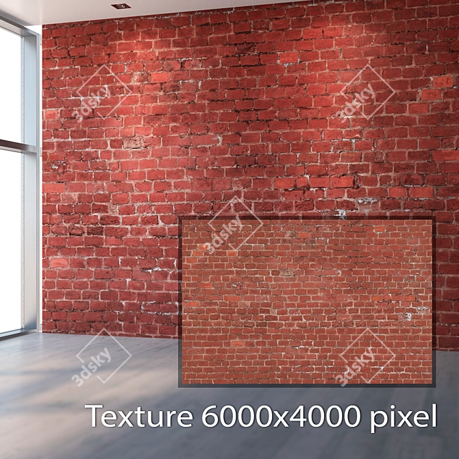 High-Resolution Seamless Red Brick Texture 3D model image 2