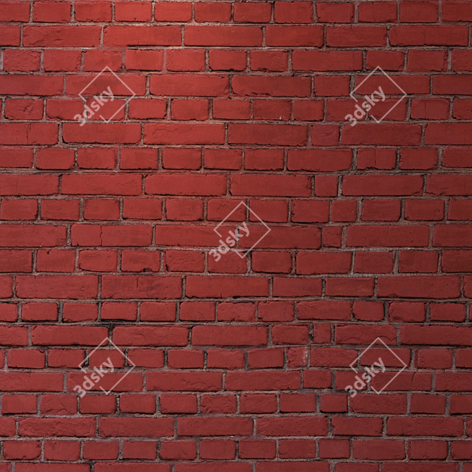 Premium Seamless Red Brick Texture 3D model image 3