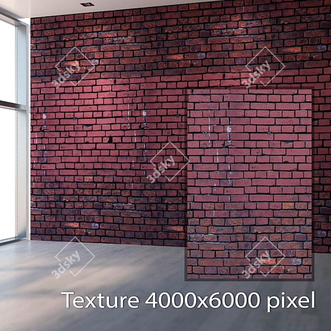 Title: Seamless High-Resolution Brick Texture 3D model image 2