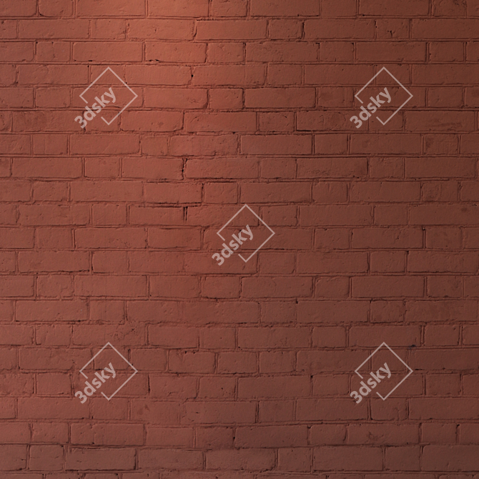 Seamless Red Brick Texture 3D model image 3