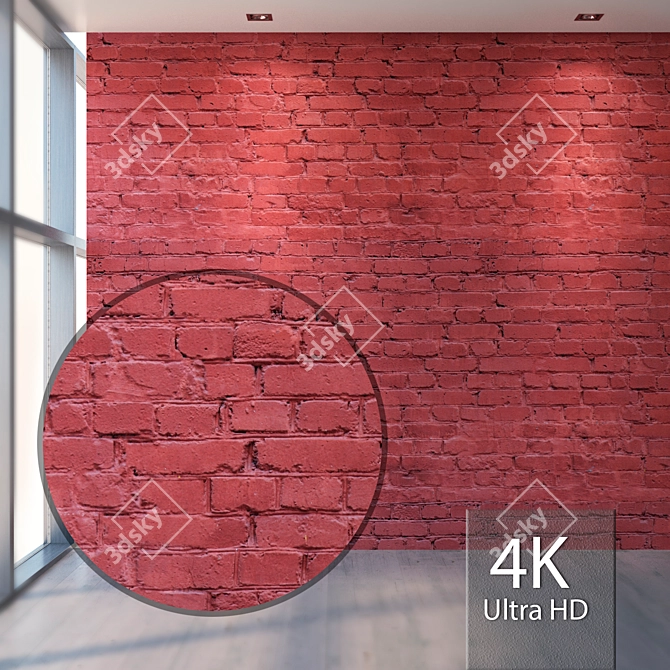 Seamless Red Brick Texture Kit 3D model image 1