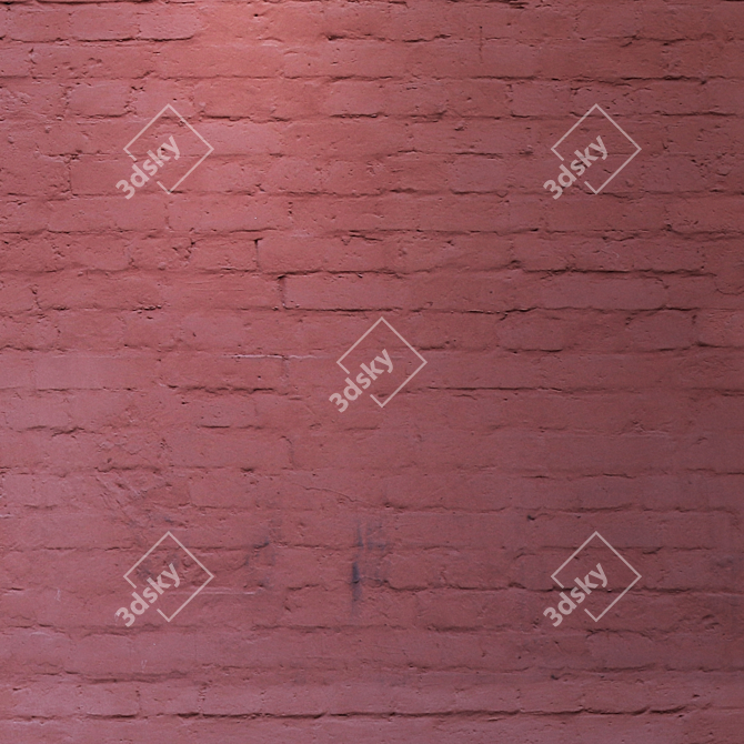 Seamless Brick Red Texture 3D model image 3