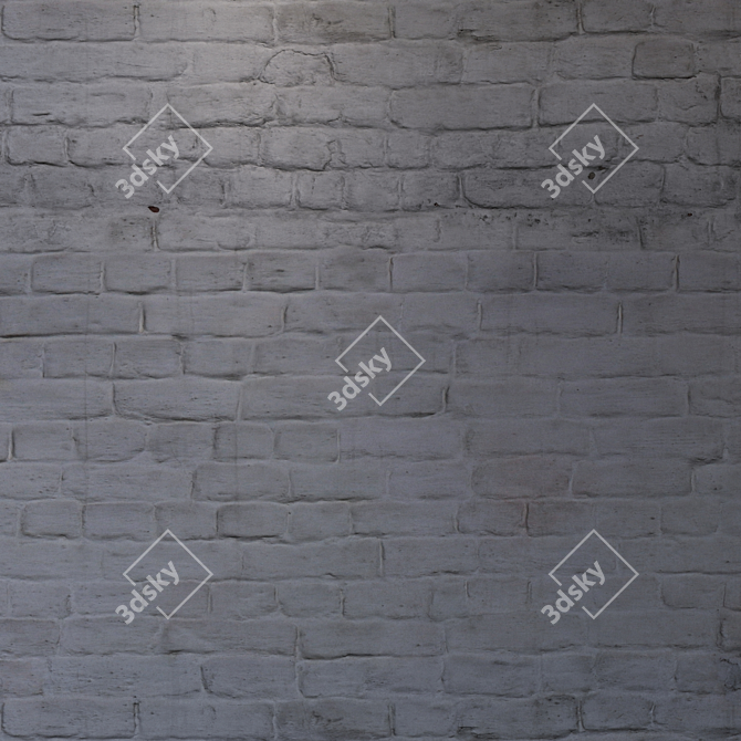 Brick Gray Seamless Texture Kit 3D model image 3