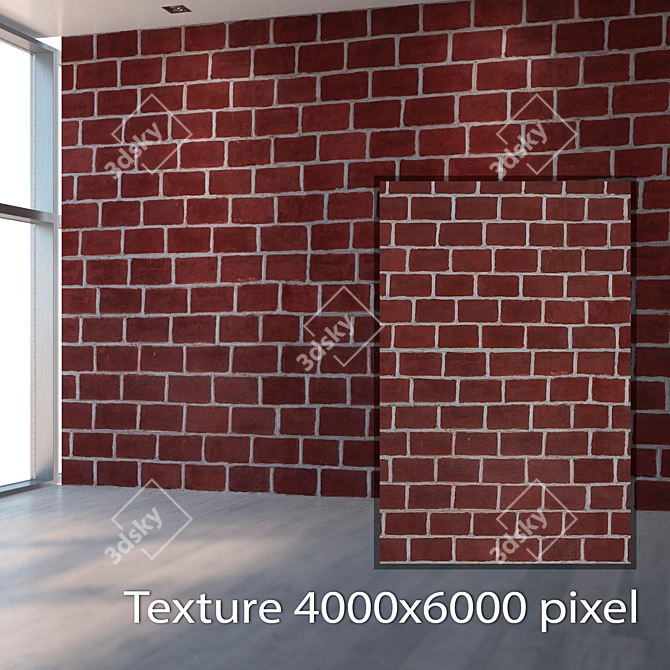 Seamless Brick Texture: High Resolution & Detail 3D model image 2