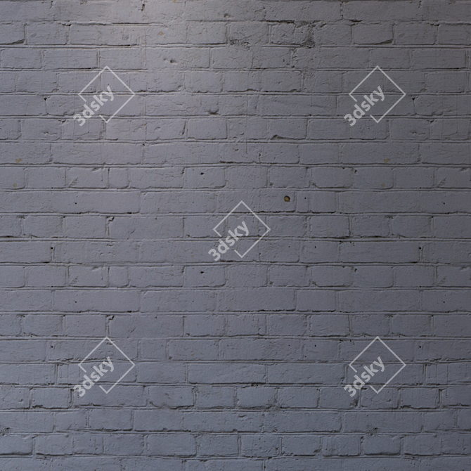 Seamless Brick Gray Texture 3D model image 3