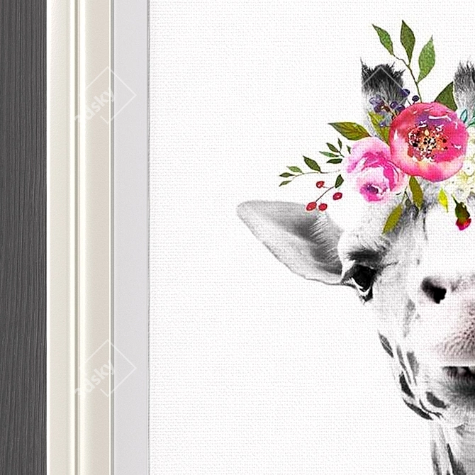 Modern Style Animal & Flower Art 3D model image 3