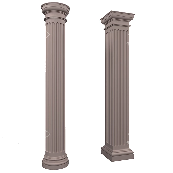 Elegant Architectural Column 3D model image 1