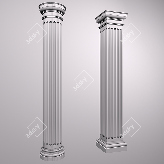 Elegant Architectural Column 3D model image 2