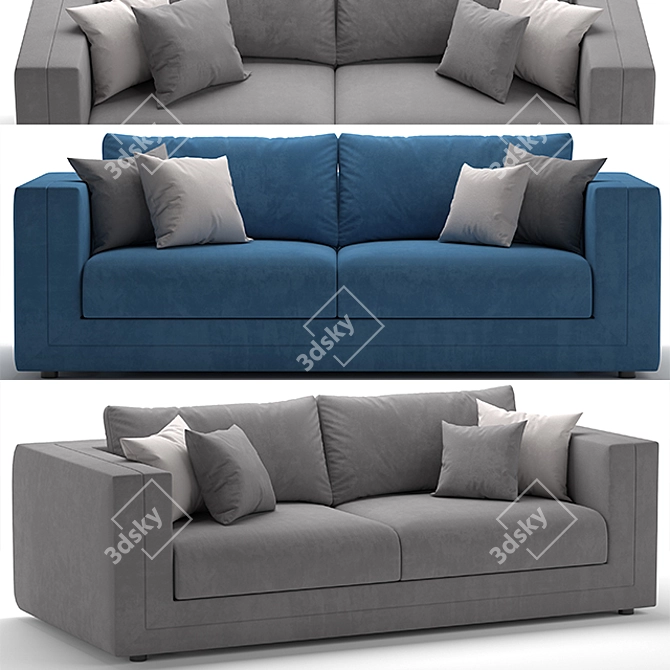 Modern Tancredi Sofa: Stylish Comfort for Your Home 3D model image 1