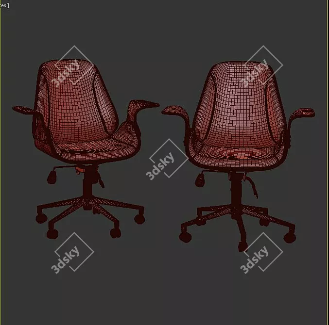 ErgoLux Office Chair 3D model image 3