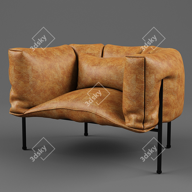 Elegant Rondo Armchair 3D model image 1