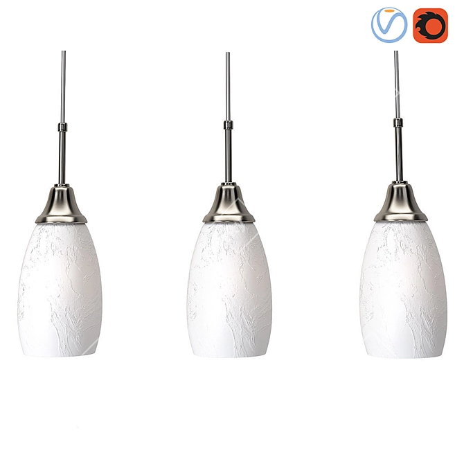 Scandi Stone Ceiling Lamp 3D model image 2