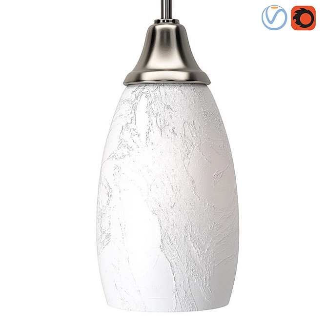 Scandi Stone Ceiling Lamp 3D model image 3