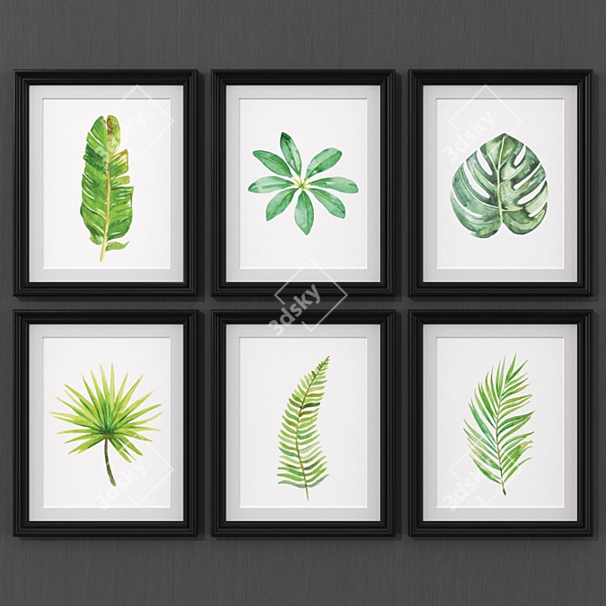 Tropical Paradise Art Print Set 3D model image 1