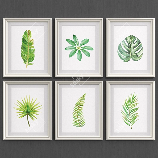 Tropical Paradise Art Print Set 3D model image 2