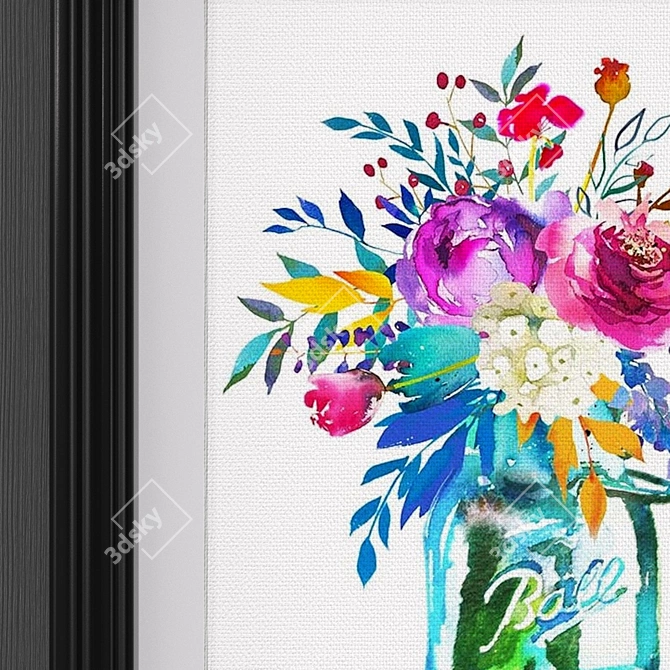 Contemporary Style Floral Art 3D model image 3