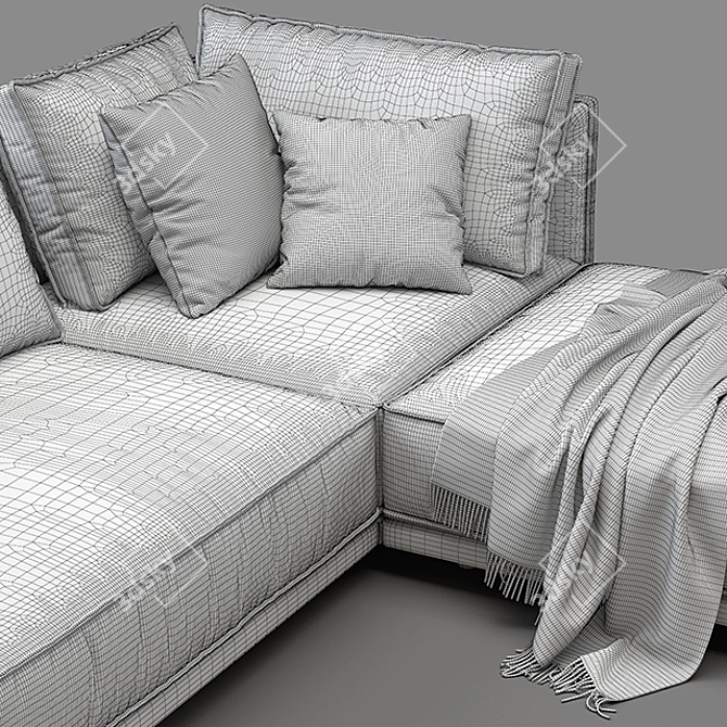 Modular Cube Lounge Sofa 3D model image 3