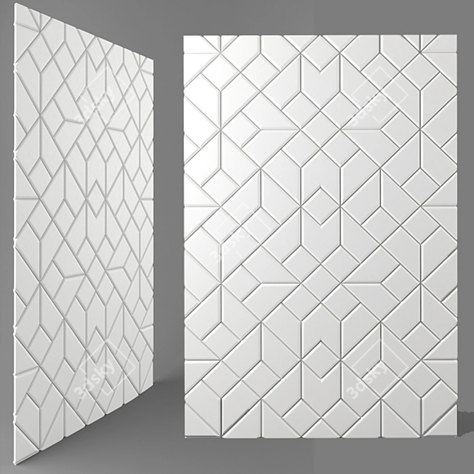 Premium Leather Fabric Panel 3D model image 1