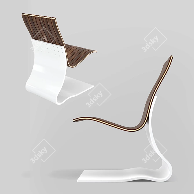 Title: Johnson Designer Chair & Coffee Table 3D model image 2