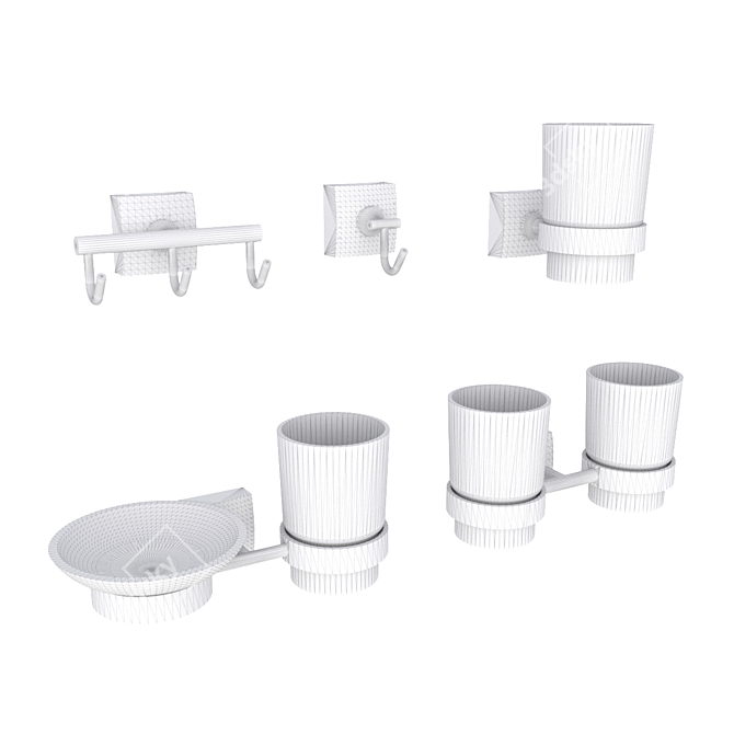 Fixsen Kvadro Bathroom Set 3D model image 2