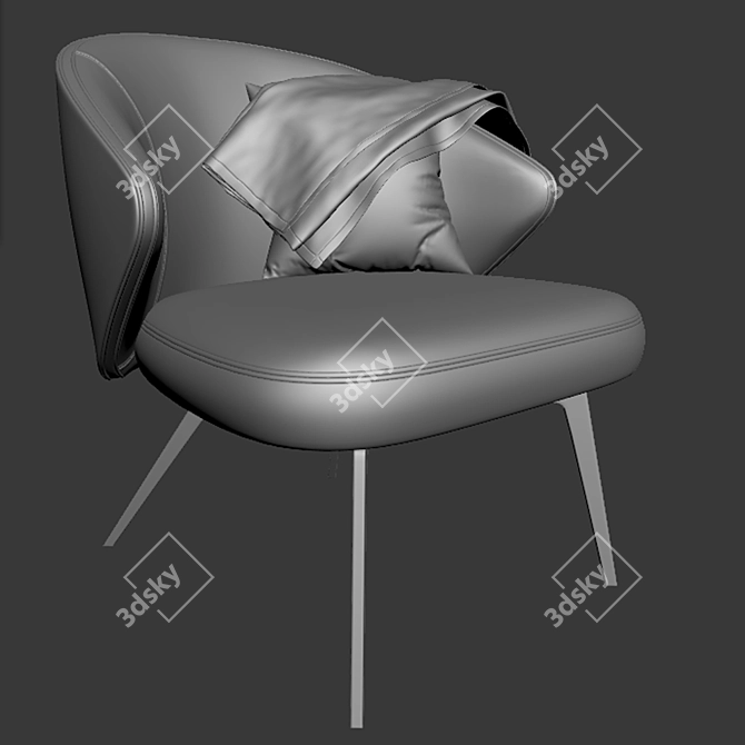 Modern Armchair 05: Stylish and Comfortable 3D model image 3