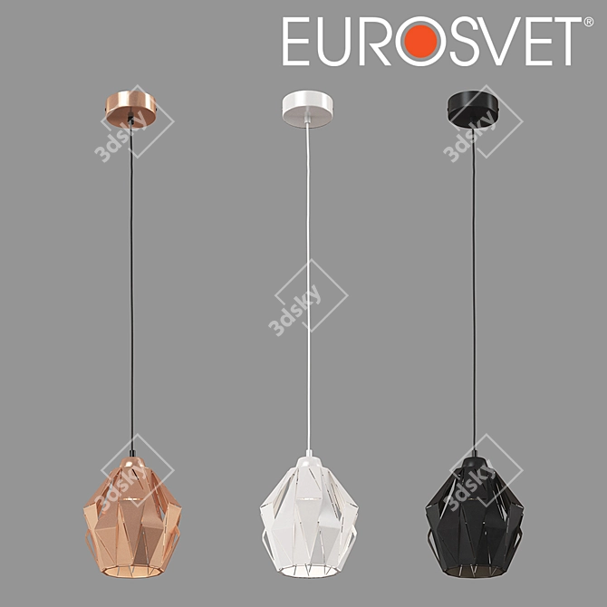 Moire Suspension Lamp by Eurosvet 3D model image 1