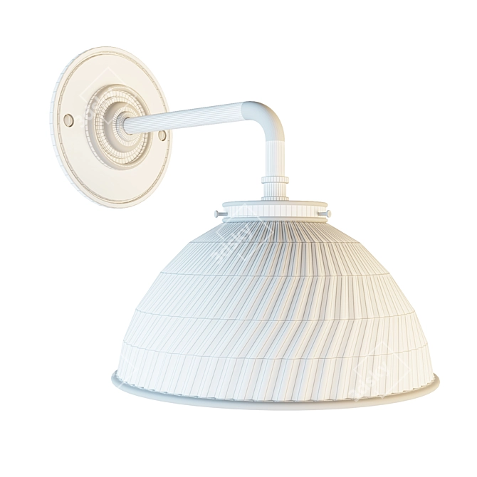 Tiber Wall Light: Elegant Illumination. 3D model image 3