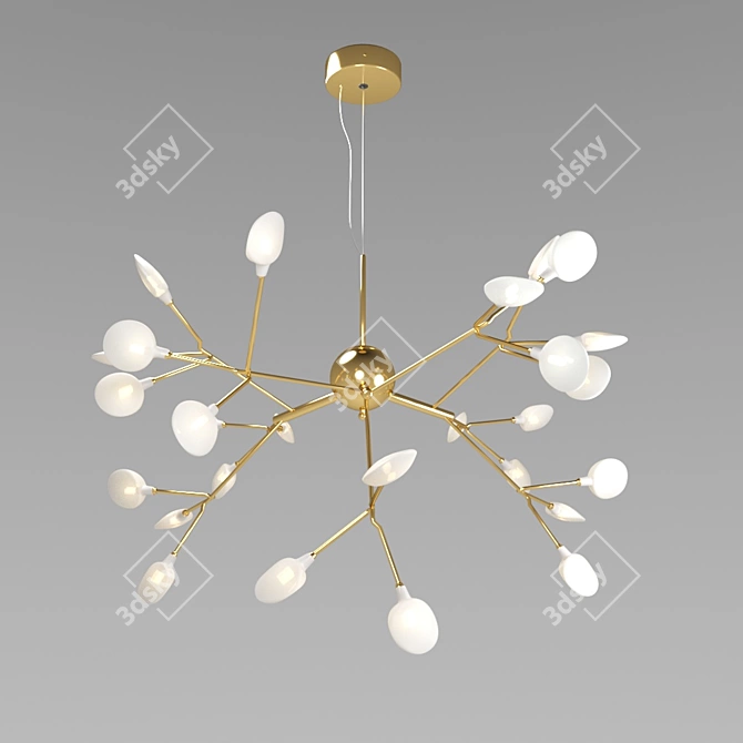 Moooi Heracleum: Modern Gold Metal Pendant Light 3D model image 1