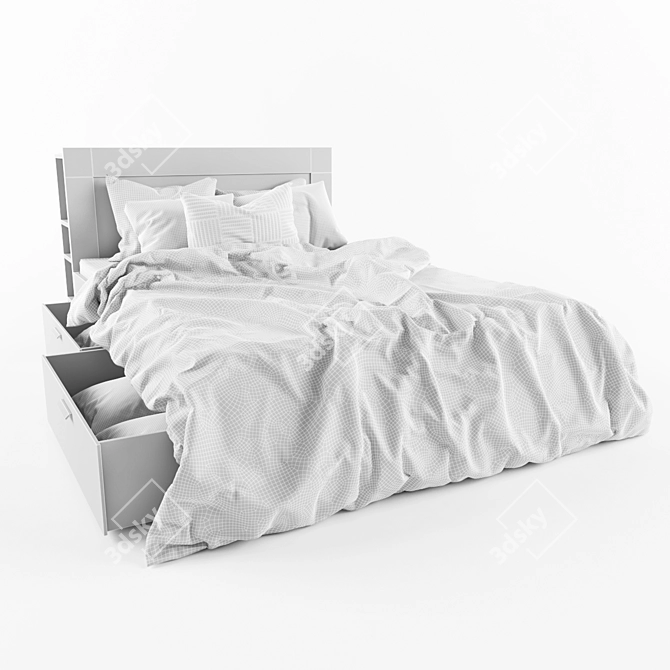 ComfortDream Bed: Your Perfect Oasis 3D model image 3