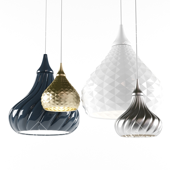 Ruski Twist Pendant Lamp 3D model image 1