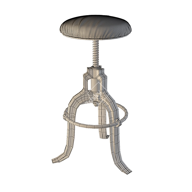 Industrial Lattice Bar Stool 3D model image 3