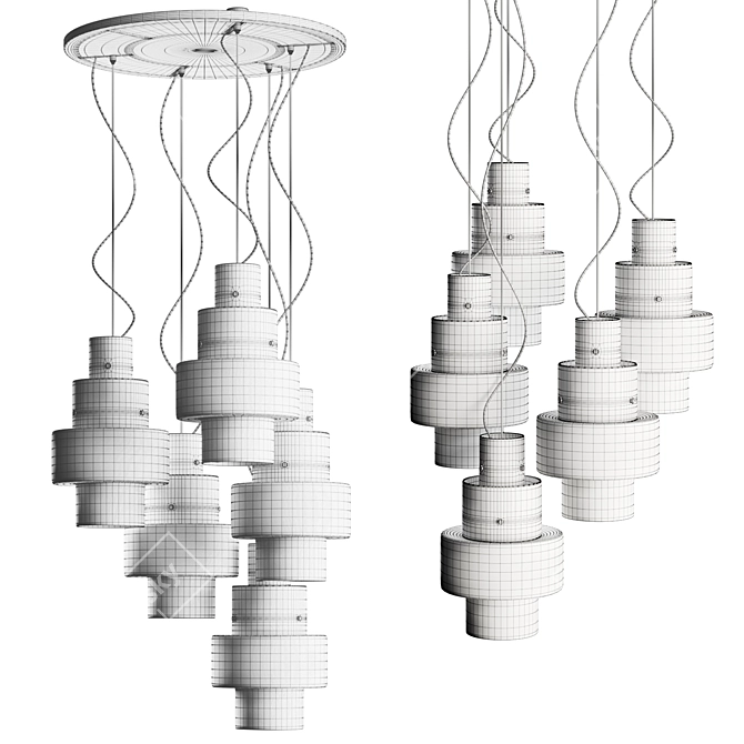 Vintage-inspired Gask Suspension: Combining Retro Charm with Modern Flair 3D model image 2