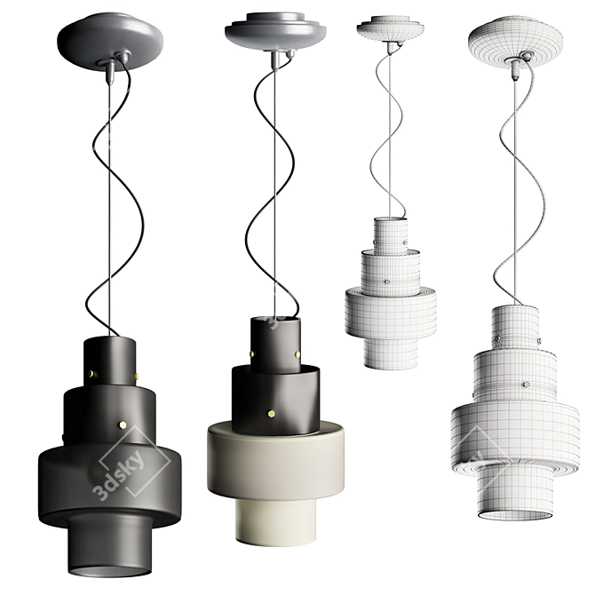 Vintage-inspired Gask Suspension: Combining Retro Charm with Modern Flair 3D model image 3