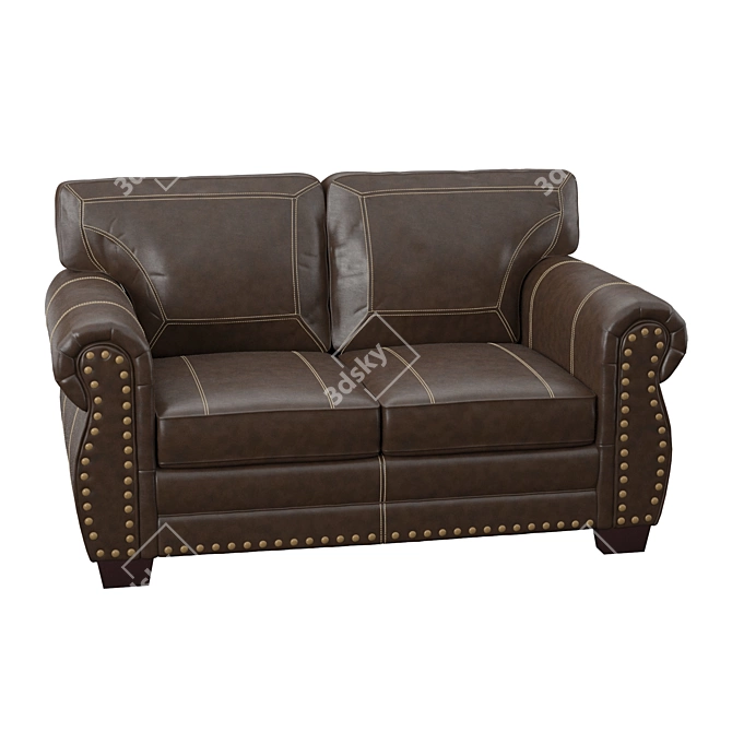 Cozy Velvet Sofa 3D model image 2